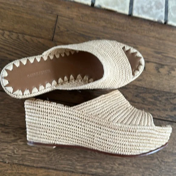 CARRIE FORBES Karim woven raffia wedges in excellent unworn condition. - Picture 6 of 6